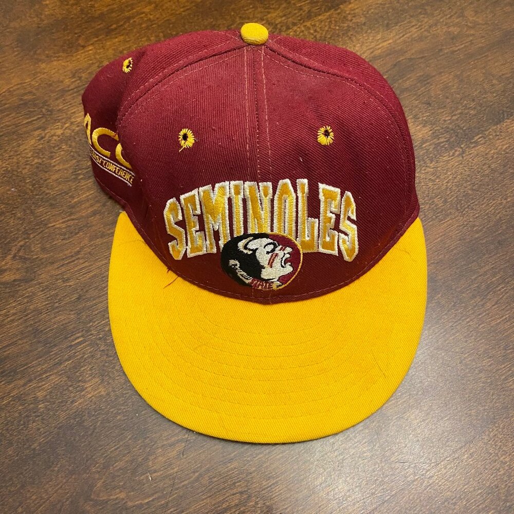 Vintage Florida States Seminoles 1990s Football Logo Pro Line Fitted Hat 7 3/8